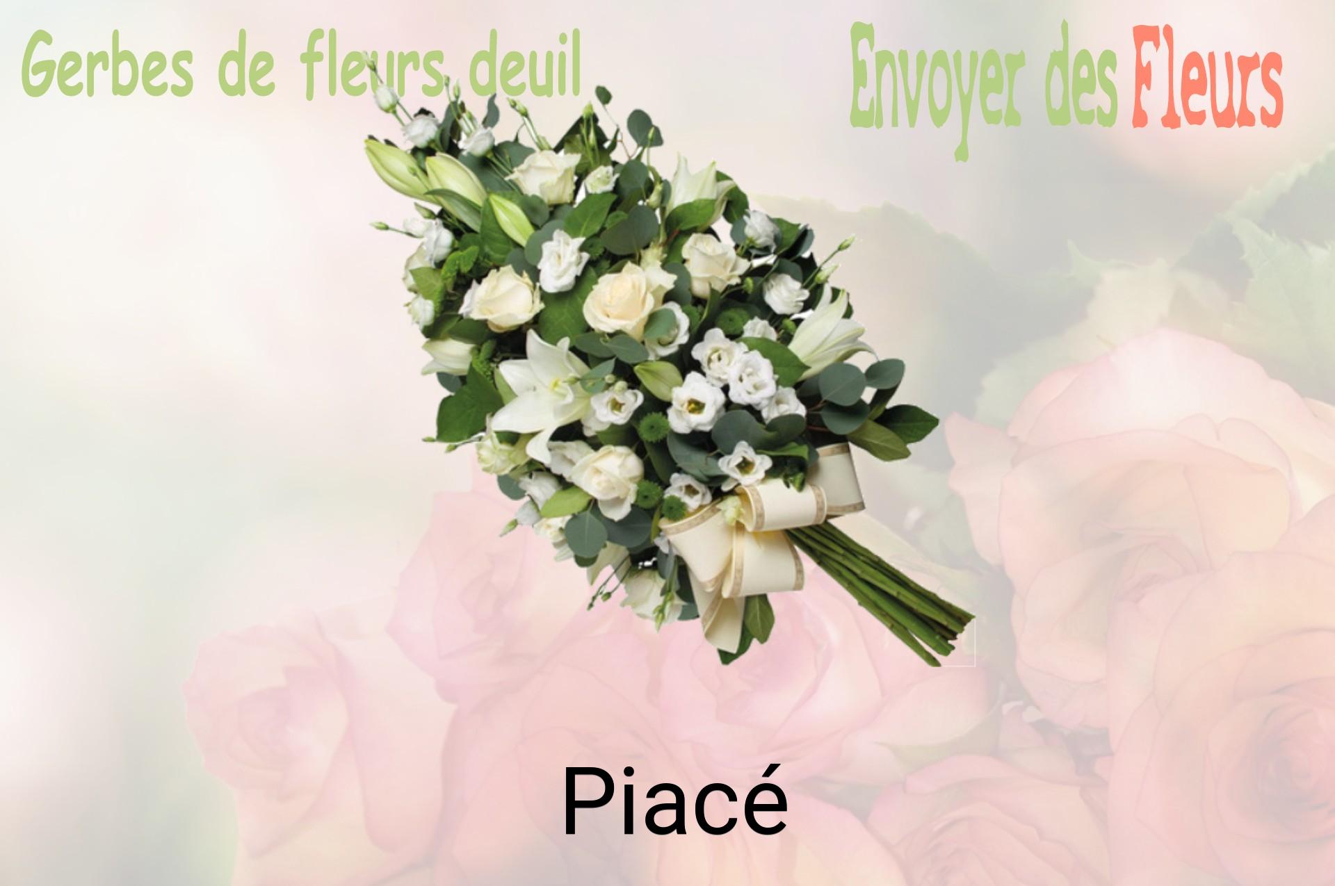 Gerbe de fleurs de deuil livrée à Piacé